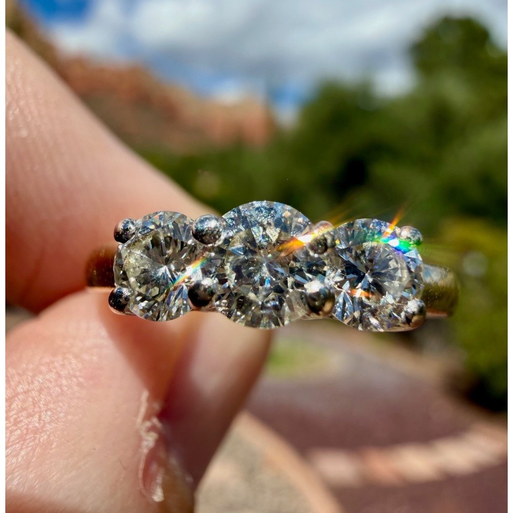 .92 ct Vintage 14k Solid Yellow Gold Natural Earth Mined Diamond Ring Size 6.25